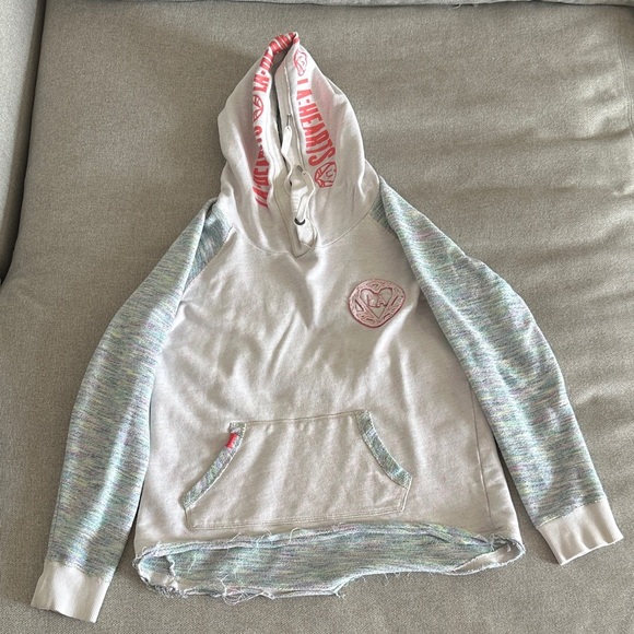 La Hearts Tops - La Hearts Cream and Gray Hoodie